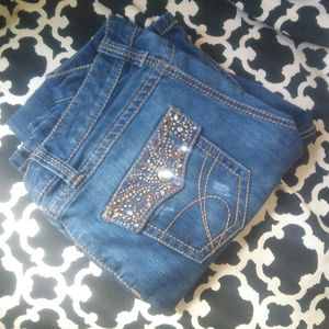 INC Denim Curvy Fit Distressed Size 6